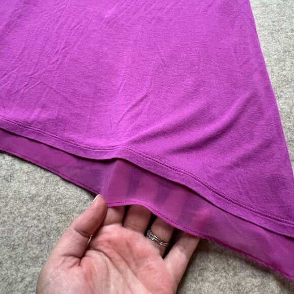 Express Bright Purple Asymmetrical Sleeveless Tank Top XS - Picture 5 of 5
